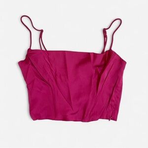 H&M Hotpink Silk Top